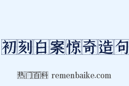初刻白案惊奇造句是什么意思的图片